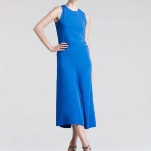 Reed Krakoff Midi Gathered Silk Slit Draped Dress